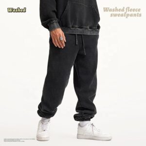 Hot Sale Warm Thicker Cotton Fleece Sweatpants Acid Wash Vintage Joggers Pants Wholesale Jogger Sweatpants - Image 1