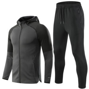 Autumn/winter Long Sleeve Tracksuit Suit Men's Smooth Board Hooded Football and Basketball Training Suit Appearance Coat Jacket - Image 3