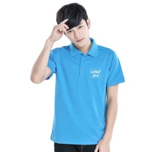 Casual Solid Lapel T-shirt Golf Men's Polo Shirt 100% Cotton Embroidered Polo Shirt Custom logo - Image 2
