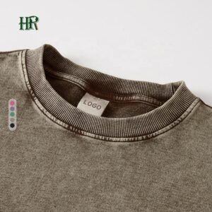 Long Sleeve Vintage Wash Custom Custom Tshirt Men 100 Cotton Wholesale Long Sleeve T-shirt - Image 5