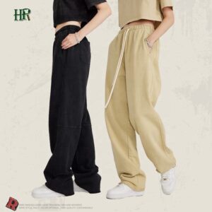 Custom Cotton Men's Jogger Pant With Pockets Blank Acid Wash Mens Flare Straight Leg Sweatpants Men - Image 1
