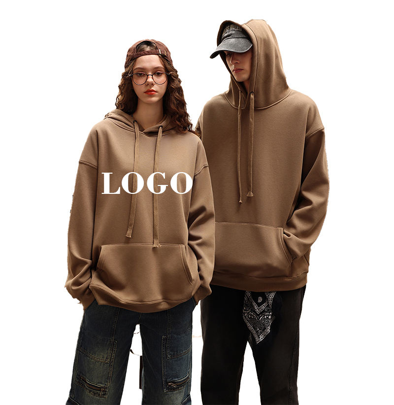Plus Size Oversized Hoody High Quality Men's Puff Printing Hoodies Unisex Custom Logo