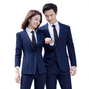 Terno Gray Suit High-end Professional Wear Autumn and Winter Men and Women the Same Suit Hotel Manager Business Suit - Image 6
