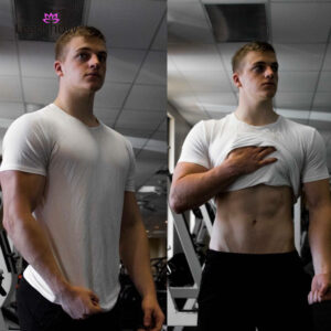 High Quality  Custom Logo Plain  Sport  Running Plus Size Men's  Blank Bamboo  T-shirts  Fitness Clothing  Workout Gym Shirts - Image 2