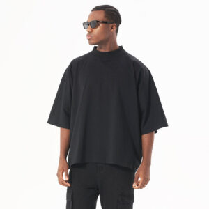 300gsm Heavyweight Cropped Boxy t Shirt Men Short Sleeve Custom Tee Screen Printing t Shirt - Image 1