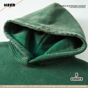 Fashionable Pull Over Hoodies Men Heavy Distressed Hoodies Oversized Stone Vintage Washed Hoodie - Image 3