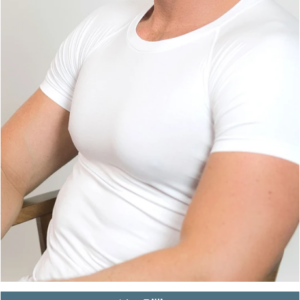 Men's Sweat Proof Undershirt - White - V-Neck - Slim Fit Shirt by PATON - Image 6