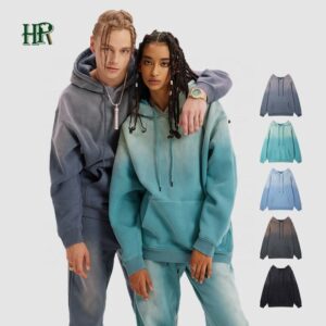 Wholesale Vintage Washed Graphic Print Hoodie French Terry Mens Distressed Hoodie - Image 1