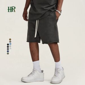 350 Grams and 100%Cotton Wholesale Gym Shorts for Men Set Two Piece Summer Shorts With Custom Men - Image 2