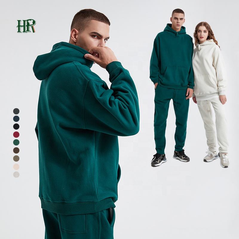 Wholesale Manufacturer Apparel Custom Logo Tracksuit Unisex Oversize Hoodies Joggers Set