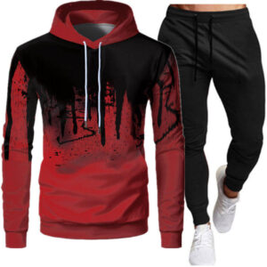 Hot Selling Sportswear Mens Training Clothing Fitness Clothes Running Gym 2 Piece Hooded Track Suit Men Joggers Suits Set - Image 10