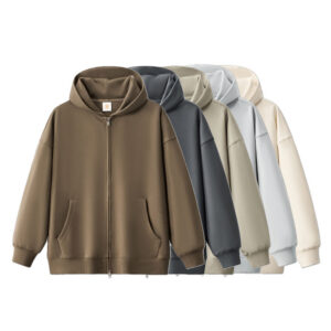 Good Quality Men Hoodies and Sweatshirt Wholesale 400gsm French Terry Oversized Zip up Hoodie - Image 1