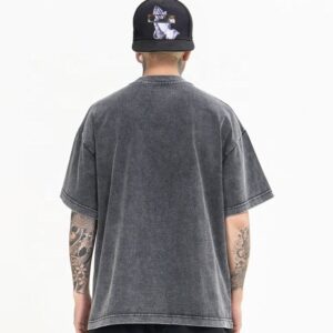 Wholesale Custom Washed T-shirt, Add Your Own Logo, Street Fashion Fast Trend T-shirt - Image 6