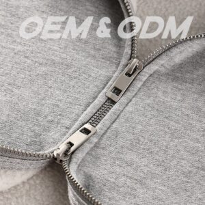 Hot Selling 360g Heavyweight Double Zipper Custom Hoodie High Quality Zip up Hoodies Jacket - Image 5