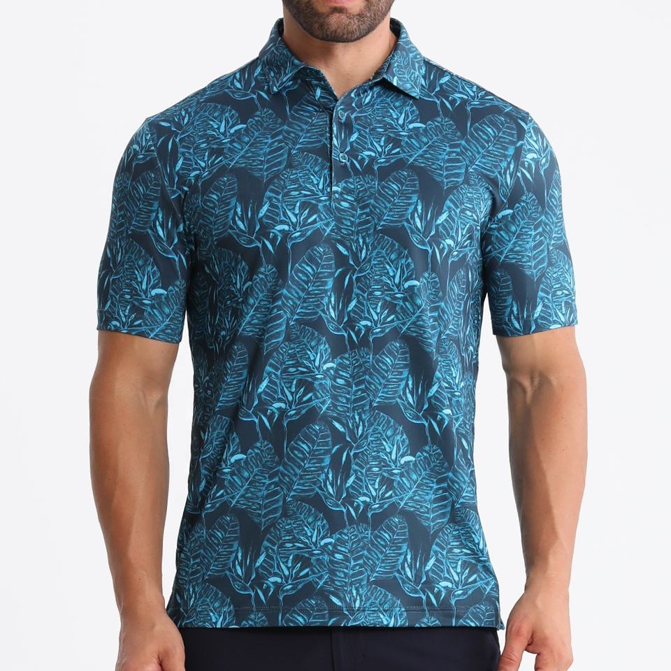 MOQ 1 Pcs Custom Sweat Management Golf T-Shirt Men Shirts Nice Design Printing Funny Golf Shirt Dropshipping