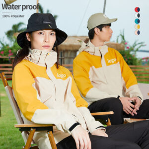 Waterproof Windproof Color Matching Hiking Clothing Customized Windbreaker Winter Men's Hiking Jackets - Image 2