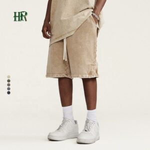 Customize Logo Men Cotton Shorts Sweat Men Fitness Running Short Breathable Gym Shorts Cotton Shorts - Image 1