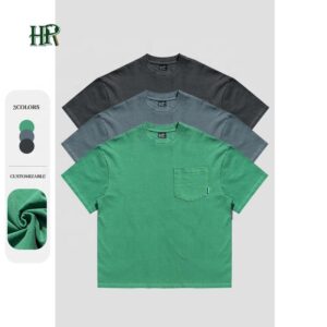 320 Grams High Quality Custom Logo Men T-shirts Embroidery Oversize Acid Washed Shirts White Tee - Image 3