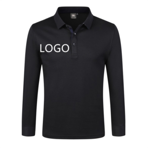 High Quality OEM Embroidered Long Sleeve Men's Tshirts Custom Polo Shirts - Image 1