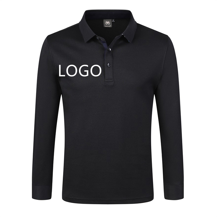 High Quality OEM Embroidered Long Sleeve Men's Tshirts Custom Polo Shirts