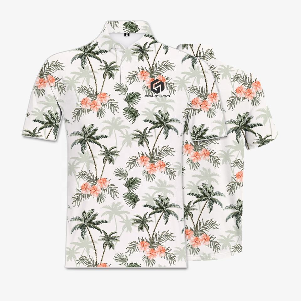 Custom Logo Luxury High Quality Embroidered Breathable Printed Polyester Spandex Polyester Sublimation Golf Polo Shirt