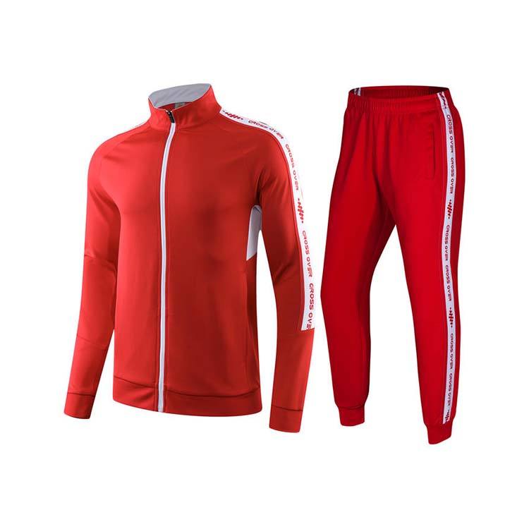 Autumn and Winter Soccer Training Tracksuit Wholesale Men Long Sleeve Full Zip Plush Football Training Sets Football Uniforms