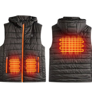 Casual Style Men's Winter Vest Lightweight and Waterproof Breathable Heated Windproof Outer Wear Heated Vest  with Crew Neck - Image 1