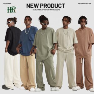 Streetwear Mens Jogger Sweatpants Custom Skeleton Screen Print Fleece Stacked Flared Pants Men - Image 3