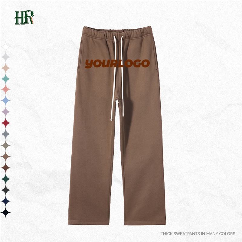 Wholesale OEM Custom Solid Color Men Jogger Pants Trousers Track Sweatpants Loose Sweat Pants