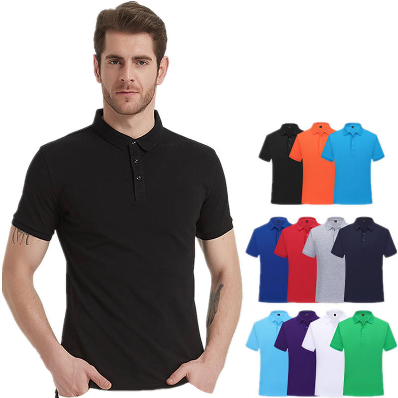 Pique Fabric 100% Cotton Solid Color Men Polo Shirts Over Size Golf t Shirts Custom logo Polo t Shirts