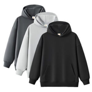 High Quality 400gsm Heavyweight Cotton Oversized French Terry Hoodie Custom Embroidered Puff Printing Hoodie for Men - Image 1