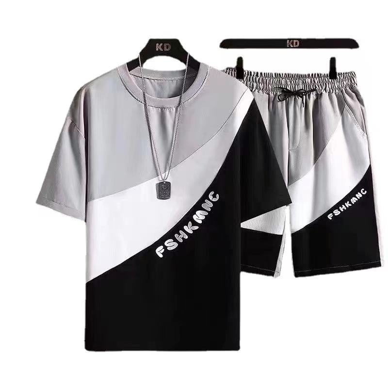 Wholesales Mens Tracksuit Clothing Mens t Shirt Shorts 2 Piece Casual Street Wear Men's Set