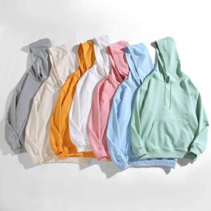 380 Gsm Printed Logo Men Private Label Custom Hoodies Heavyweight 100% Cotton Unisex Plain Essential Oversize Hoodies - Image 3