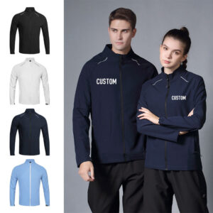 Custom Logo Unisex Jacket Full Zip up Nylon Light Weight Outdoor Windbreaker Men Waterproof Running Casual Sports Jacket - Image 1