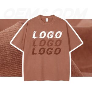 Wholesale Custom Vintage Tees Acid Washed T Shirt Oversize Crew Neck Mens T Shirts - Image 1