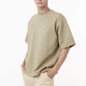 Men T-shirt Sports Cotton Fit Drop Shoulder Brand Blank Mens T-Shirts Oversized Pure Color 280g Stylish Tee - Image 6