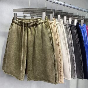 Custom High Quality 360G 100% Cotton Clothing Heavy Men's Shorts High Street Loose Casual Shorts for Men - Image 4
