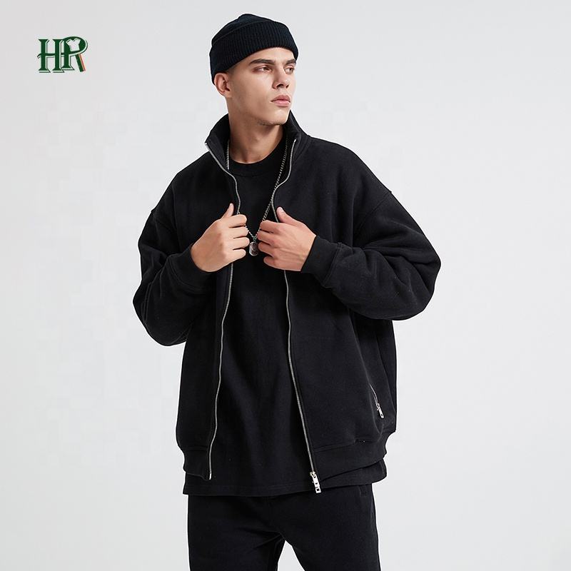 Wholesale Autumn High Quality Fleece Jacket Custom Logo Printing Plus Size Men's Jackets
