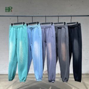 100% Cotton Vintage Acid Washed Sweat Pants Custom Sport Jogger Heavy Weight French Terry Sweatpants - Image 6