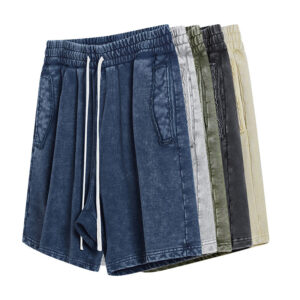 Heavyweight Custom Men's Shorts 100% Cotton High Quality Casual Custom Shorts Vintage Style - Image 1