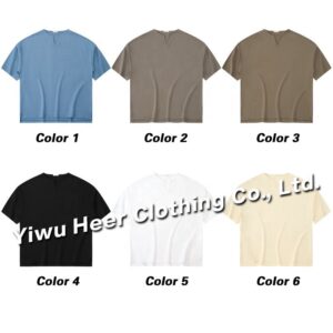 2022 Special Design Oversized Relax Drop Shoulder Pointed Collar V-neck Plus Size Men's T-shirts - Image 3