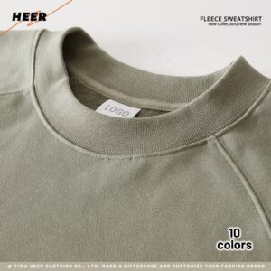 Oversize Crew Neck Mans Sweatshirt High Quality Heavy Weight Street Style Custom Sweatshirts for Man - Image 3