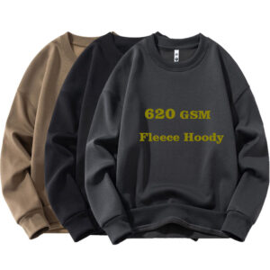 Custom Sweatshirts 620gsm Fleece Hoodies Oversized Plus Size Blank Pullover Hoodies - Image 1
