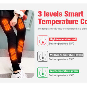 USB Electric Thermal Motorcycles Heating Trousers Black Cold-Proof Bottom Body Warmer Heated Clothing Trousers for Men Women - Image 3
