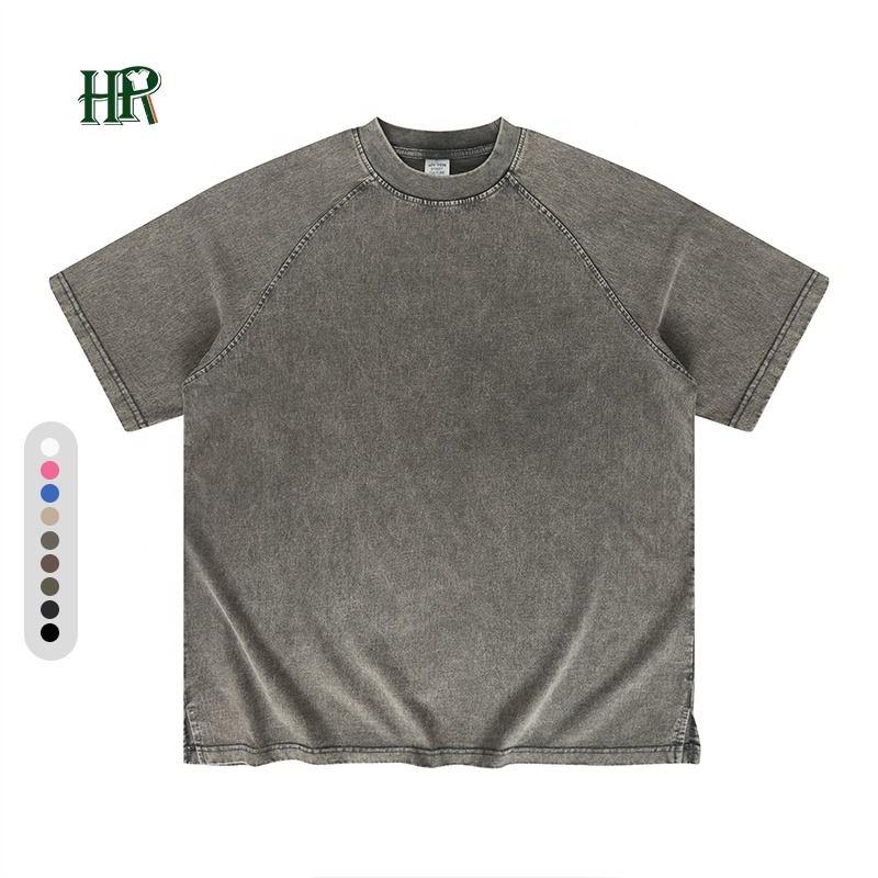 285 Gsm High Quality Custom Logo Men T-shirts Embroidery Oversize Shirts White Tee