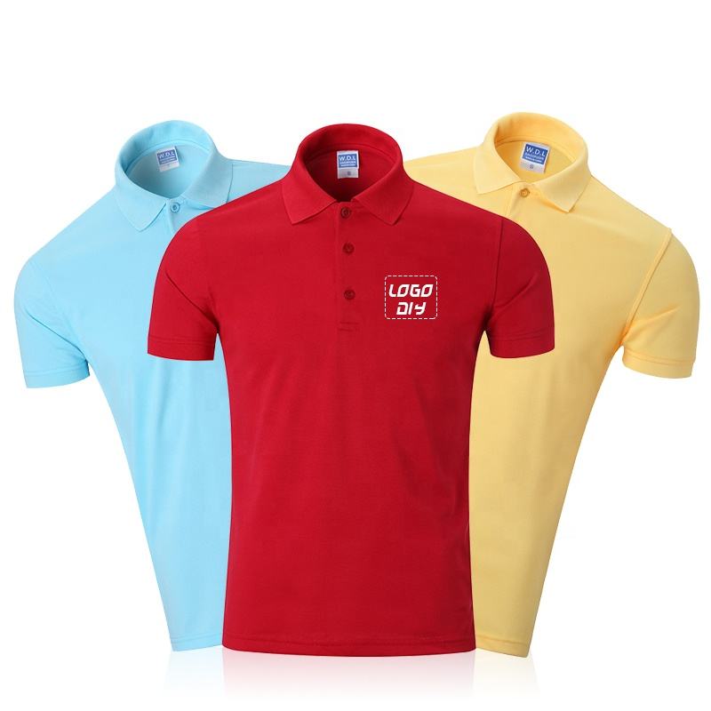 Casual Solid Lapel T-shirt Golf Men's Polo Shirt 100% Cotton Embroidered Polo Shirt Custom logo