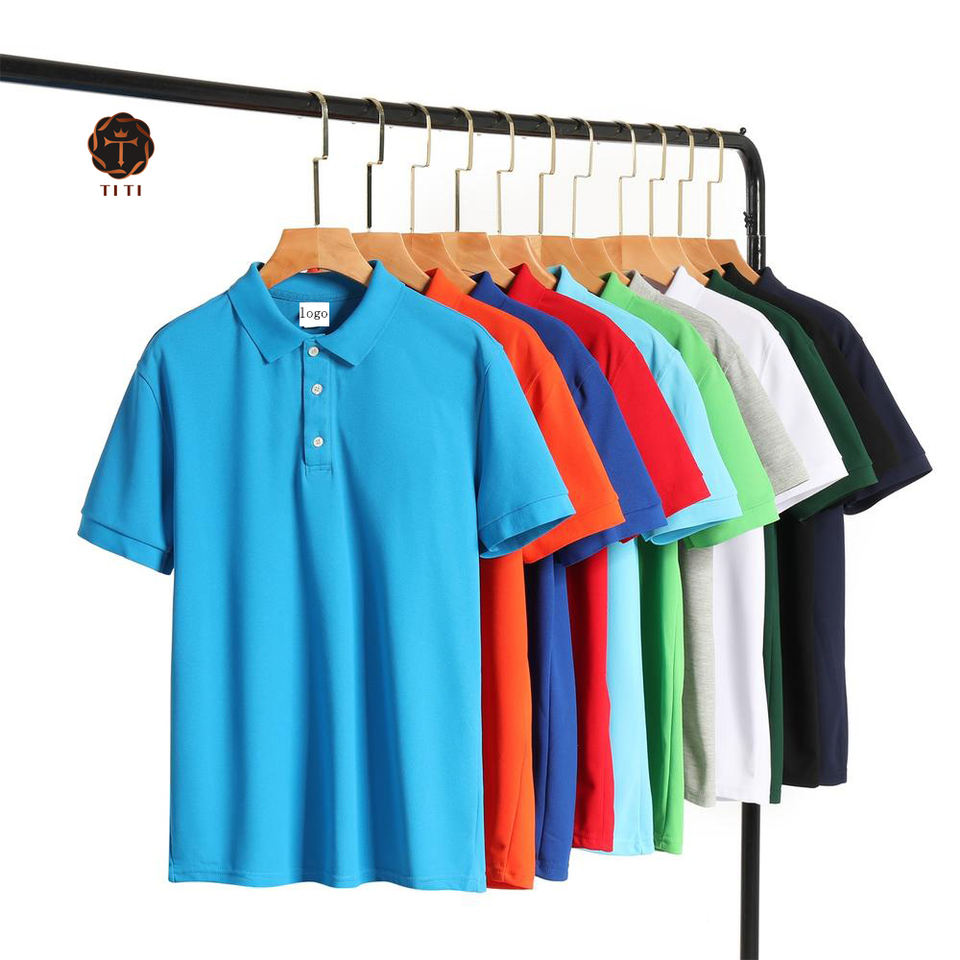 OEM 240gsm High Quality Plus Size Polyester Cotton Men Golf Polo T-shirt Custom Embroidery Printed logo Men's Polo Shirts