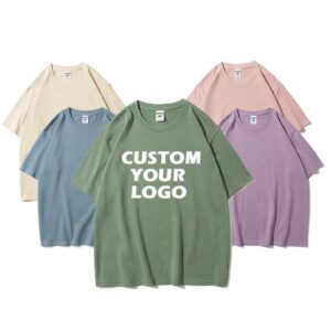 Custom America Style Clothing Men's O Neck High Quality Heavy Weight 100% Cotton T Shirts - Image 3