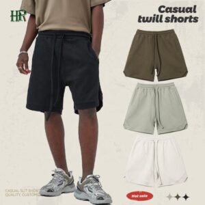 Custom Logo Men Cotton Shorts Sweat Men Fitness Running Short Breathable Gym Shorts Cotton Shorts - Image 1