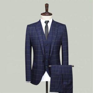 In Stock Wholesale Men Clothes High Quality 2 Piece Grooms Wedding Business Formal Suits Set for Men Clothes - Image 4